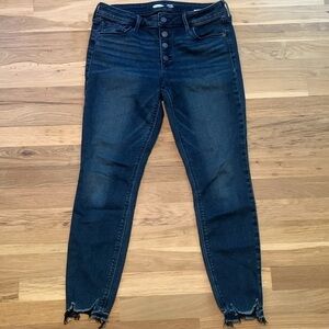 Old Navy Claudine Rockstar Super Skinny Ankle Mid-Rise Denim Jeans Women’s 6
